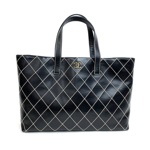 Chanel Wild Stitch 2002 Handtasche Kalb Schwarz WS2948