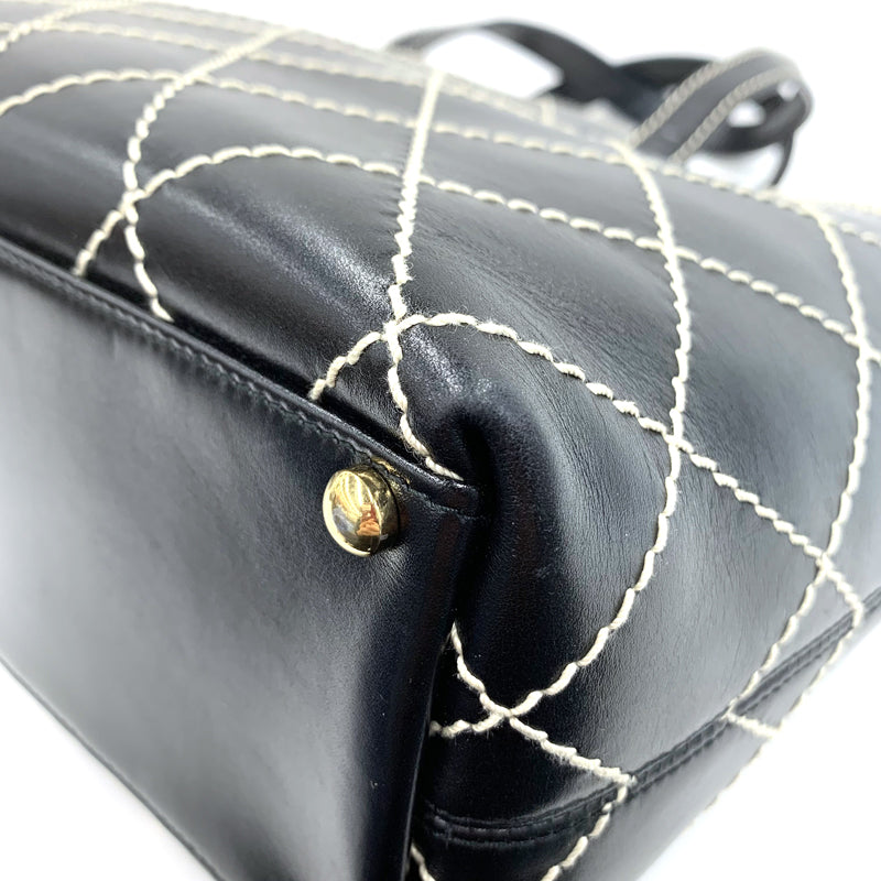 Chanel Wild Stitch 2002 Handbag Calf Black WS2948 – NUIR VINTAGE