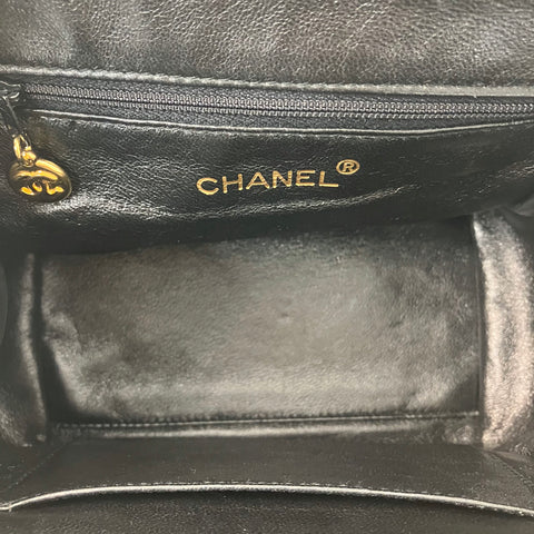 シャネル CHANEL マトラッセ ターンロックチェーン ハンドバッグ ブラック WS2970