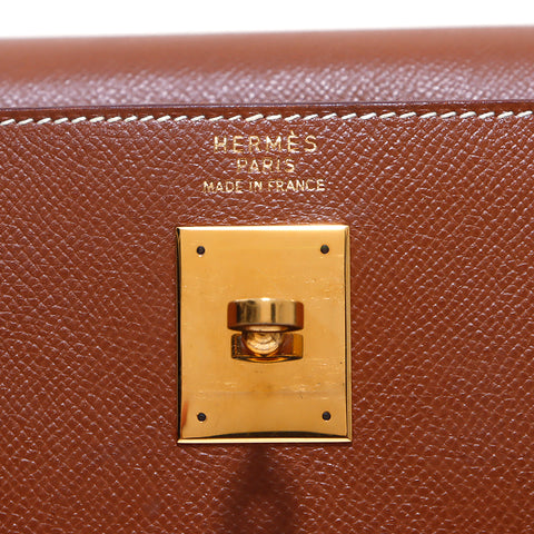 エルメス HERMES ケリー 40 クシュベル カデナクロシェット ○Y刻印 ハンドバッグ ○Y 1995年 ブラウン WS3137