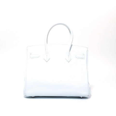 エルメス HERMES バーキン３０ トリヨンクレマンス シルバー金具  ハンドバッグ 2005 □I刻印 ホワイト WS3145