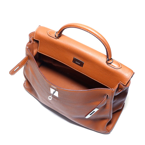 エルメス HERMES ケリー40 トリヨンクレマンス ゴールド□I 刻印 ハンドバッグ ゴールド WS3155