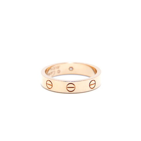 Cartier 18k mini amour diamant amour un point Simple Classic Taille 10.5 Ring Gold WS3177