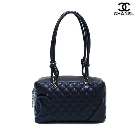 シャネル CHANEL ココマーク カンポンライン マトラッセ ミニボストン 11番台 ラムスキン ショルダーバッグ ブラック WS3203