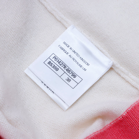 Chanel Cashmere Cardigan White x Pink WS3207