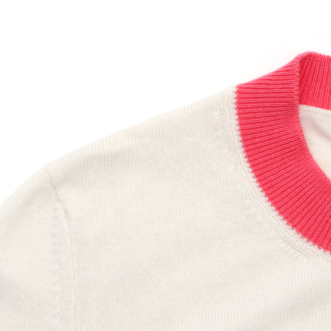 Chanel Cashmere Cardigan White X Pink WS3207