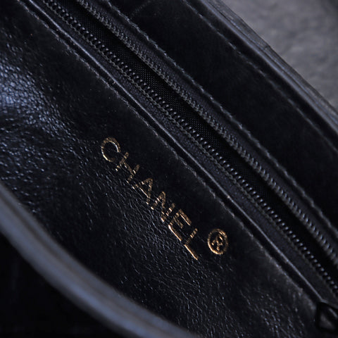 シャネル CHANEL ココマークマトラッセ ビジューチェーン ベロア 1番台 ショルダーバッグ ブラック WS3230