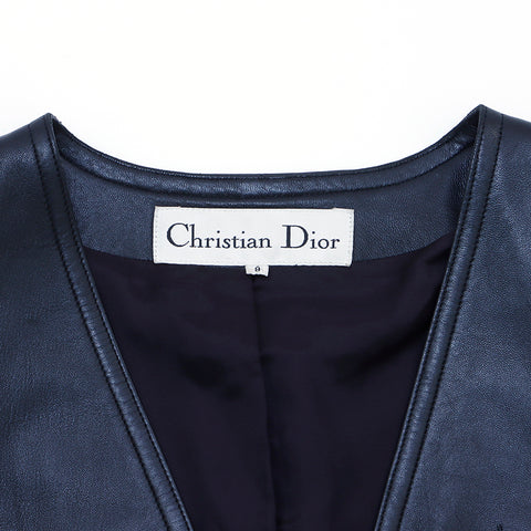 クリスチャンディオール Christian Dior シープスキン サイズ38 ジャケット レーヨン ブラック WS3294