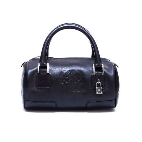 ロエベ LOEWE アナグラム  ハンドバッグ キャンバス ブラック WS3407