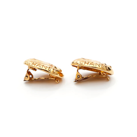 Chanel Coco Mark 1986-1994 Boucles d'oreilles GP Gold WS3434