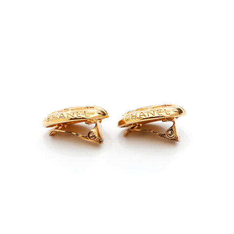 Chanel Coco Mark 1986-1994 Boucles d'oreilles GP Gold WS3434