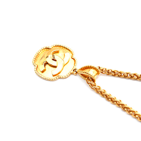 Chanel Coco Mark Chain Necklace 1996 Necklace GP Gold WS3443