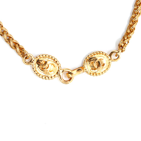 Chanel Coco Mark Chain Necklace 1996 Necklace GP Gold WS3443