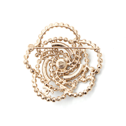 Chanel Rhinestone 2020 Brooch GP Gold WS3450