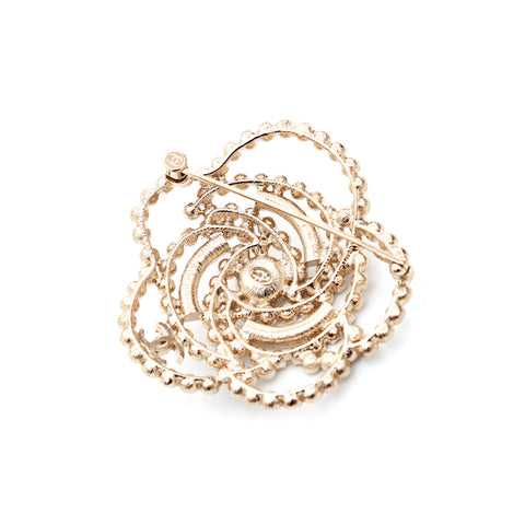 Chanel Rhinestone 2020 Brooch GP Gold WS3450