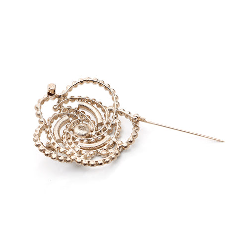 Chanel Rhinestone 2020 Brooch GP Gold WS3450