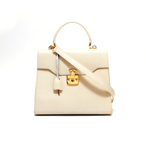 Gucci 2way Umhängetasche Leder Beige WS3456