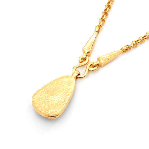 Chanel Coco Mark Stone Necklace Gold WS3494