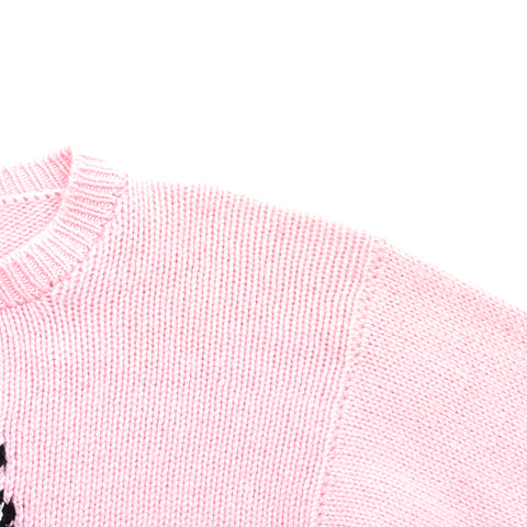 Chanel Coco Mark Strick 1995 Pullover Vintage gebraucht klassisches Kaschmir Pink WS3513