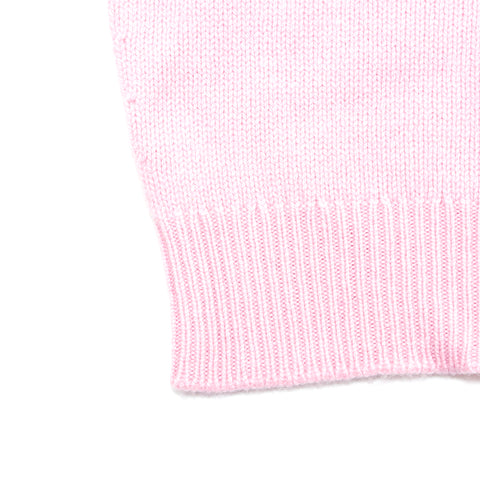 Chanel Coco Mark Knit 1995 Sweater Vintage Utilisé classique Cashmere Pink WS3513