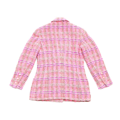 Chanel Coco Button Tweed 1994 Veste laine rose WS3516