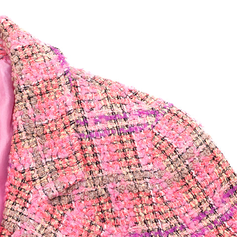 Chanel Coco Button Tweed 1994 Veste laine rose WS3516