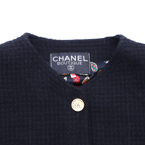 シャネル CHANEL ツイード スーツ 2000年代 セットアップ ウール ブラック WS3522