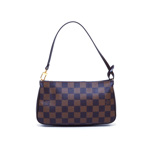 ルイ・ヴィトン LOUIS VUITTON ダミエ ポーチ ハンドバッグ ブラウン WS3545