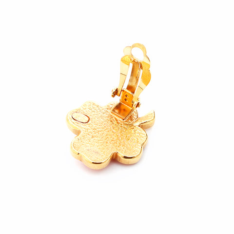 Chanel Clover 2003 Boucles d'oreilles GP Gold x Pink WS3613