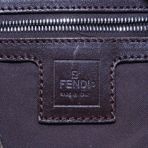 フェンディ FENDI ズッカ マンマバケット 1990-2000年 ショルダーバッグ キャンバス ブラウン×ブラック WS3660