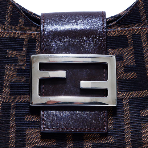 Fendi Zucca Muster Mamma Eimer Umhängetasche brauner WS3663