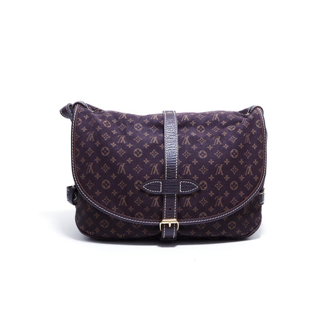 ルイ・ヴィトン LOUIS VUITTON ソミュール モノグラム ショルダーバッグ ブラウン WS3693