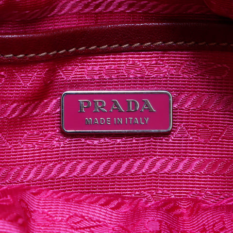 プラダ PRADA ロゴ ショルダーバッグ レザー レッド WS3741