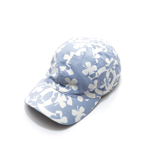 Chanel Coco Mark Clover Cap Cotton Blue WS3751