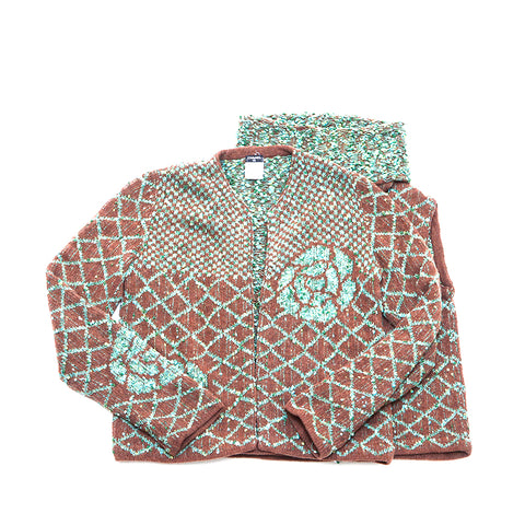 Chanel Camellia Cardigan Weste Ensemble Wolle Multicolor WS3752