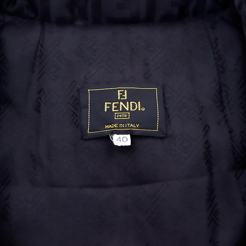 フェンディ FENDI ズッカ柄 レザー ナイロン コート ブラック WS3757