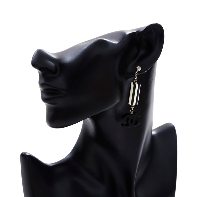 シャネル CHANEL ココマーク スイング ピアス ブラック WS3780