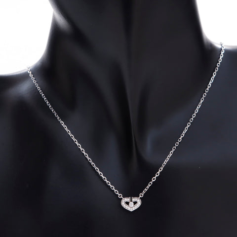 カルティエ CARTIER C-Heart ダイヤモンド Au750 ネックレス シルバー WS3789