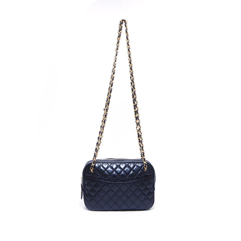 Chanel Chanel Matelasse Coco Mark Sac en cuir noir WS3799