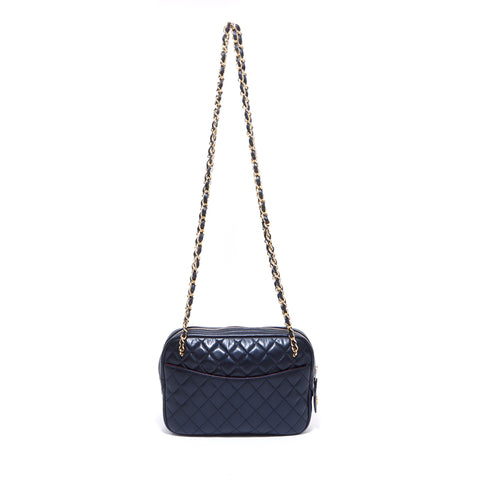 Chanel Chanel Matelasse Coco Mark Sac en cuir noir WS3799