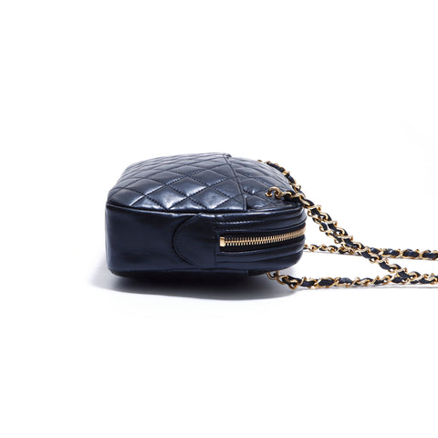 Chanel Chanel Matelasse Coco Mark Sac en cuir noir WS3799