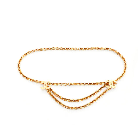 Chanel Coco Mark Chain 2000 CELaire vintage Utilisé Gold Classic WS3851