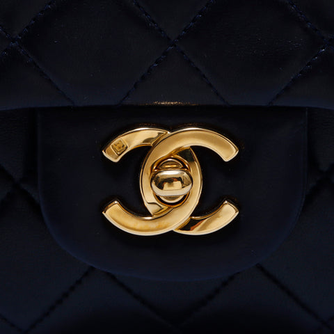 シャネル CHANEL マトラッセ ダブルフラップ　1992~1994年 ショルダーバッグ ラムスキン ブラック WS3922