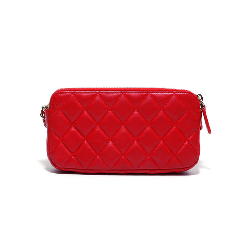 Chanel Chanel Matelasse -Kette Wallet 2016 Umhängetaschen Lambskin Red WS3937