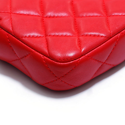 Chanel Chanel Matelasse连锁店钱包2016肩袋Lambskin Red WS3937