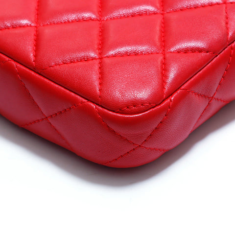 Chanel Chanel Matelasse -Kette Wallet 2016 Umhängetaschen Lambskin Red WS3937