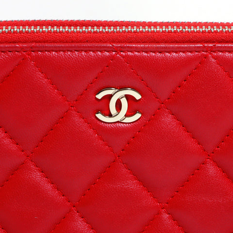 Chanel CHANEL Matelasse Chain Wallet 2016 Shoulder Bag Lambskin Red WS3937