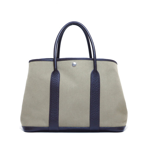 爱马仕花园派对手提包帆布卡基WS3944