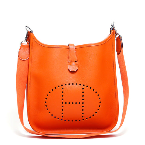 爱马仕伊芙琳肩带□H橙色WS3945