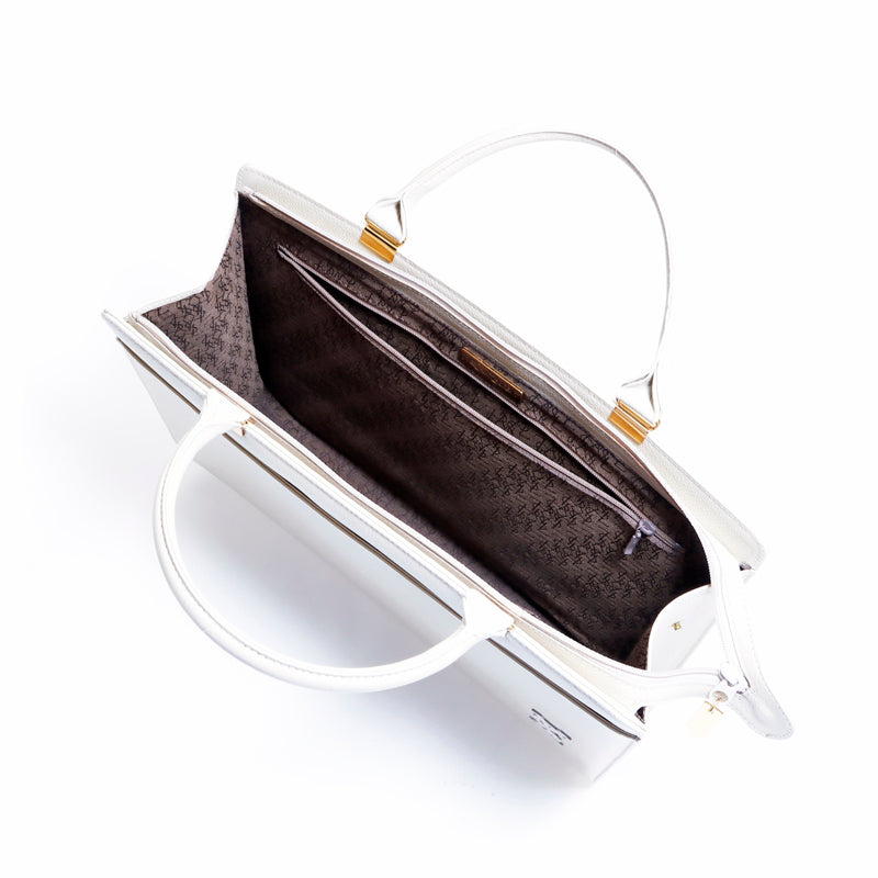 イヴサンローラン ダイヤカット ブリーフケース 2way シボ革 茶 G金具 イヴサンローラン ダイヤカット ブリーフケース 2way シボ革 茶